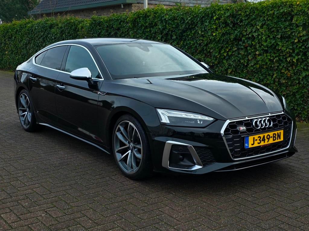 Audi A5 Sportback TFSI S Line 190pk  S-Tronic Zwart, Zwart, 4 cilinders, Leder en Stof, Zwart