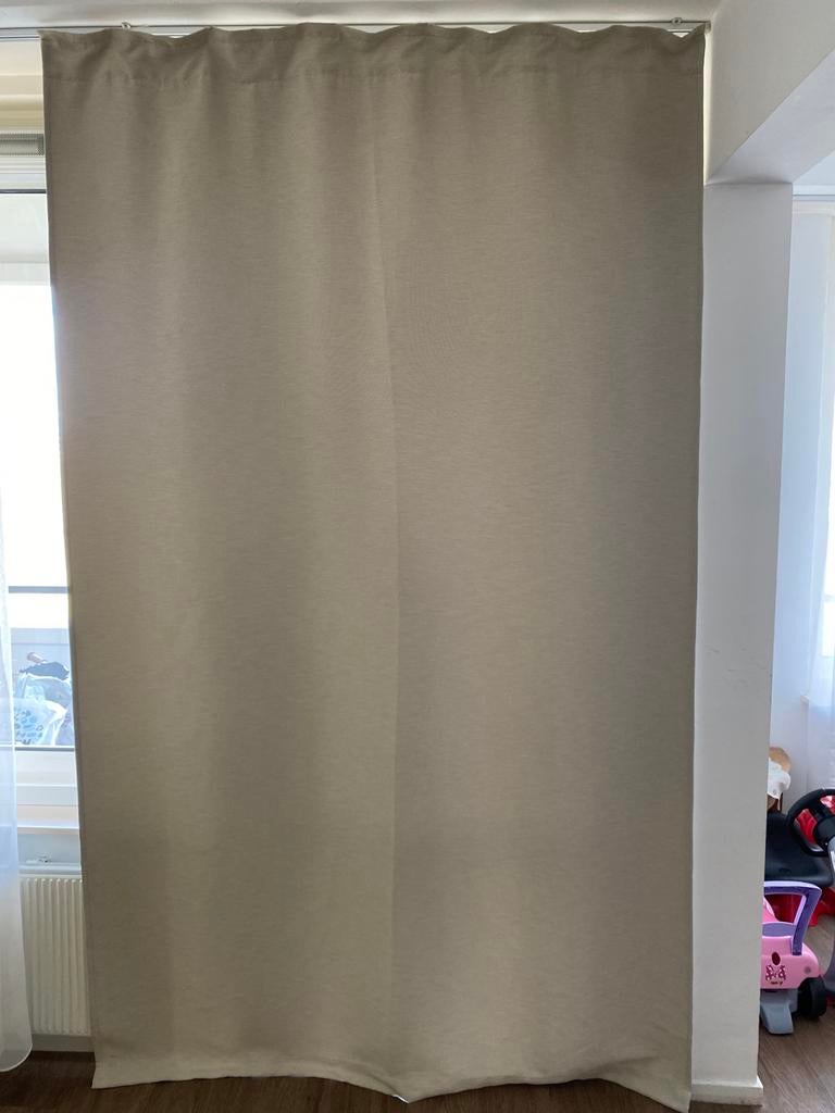 4 stukken IKEA VILBORG overgordijn 145x240cm, Gebruikt, 100 tot 150 cm, 200 cm of meer, Beige