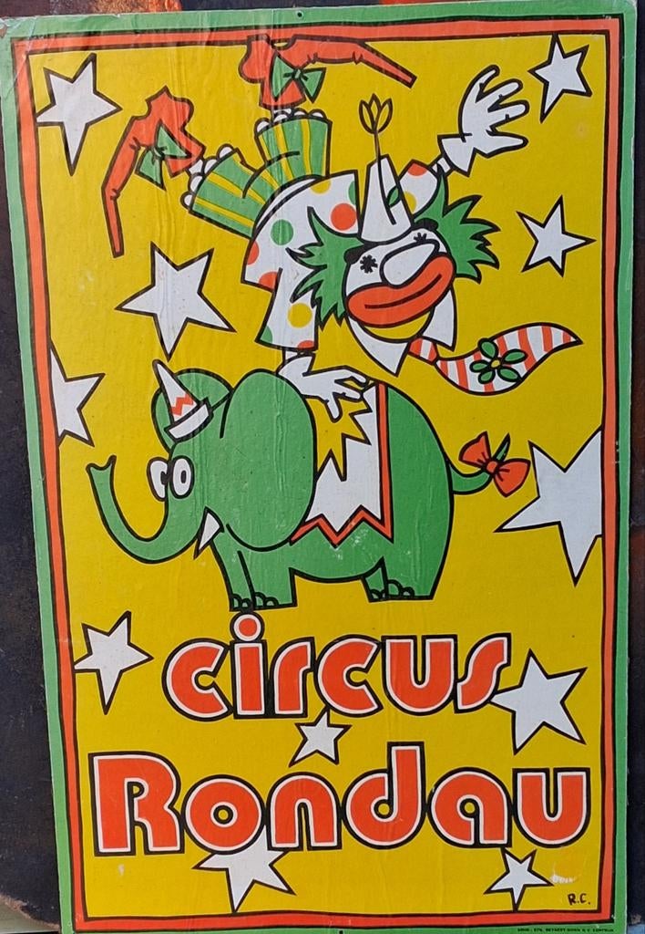 Poster Circus RONDAU. Oud. 30/47., Verzamelen, Posters, Ophalen, A1 t/m A3, Overige onderwerpen, Rechthoekig Staand