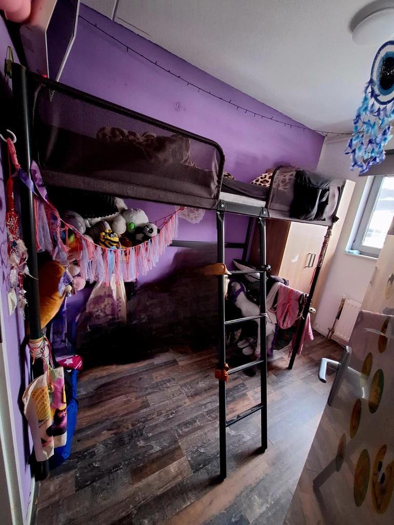 hoogslaper 90cmx200cm - prima staat, Ophalen, Gebruikt, Eenpersoons, 90 cm