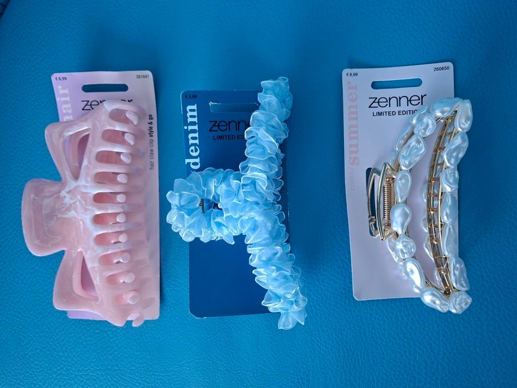 Zenner Limited Edition Hair claw clips (grote haarklemmen), Ophalen of Verzenden, Nieuw, Haarspeld