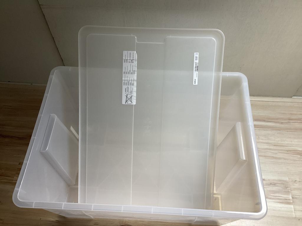 Opbergbox IKEA Samla 79x57x43 cm met deksel, Ophalen, 40 tot 60 cm, 75 tot 100 cm, Zo goed als nieuw