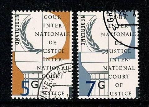 Nederland : 1991 Cour de Justice - NVPH D57 en  D58, Postzegels en Munten, Postzegels | Nederland, Verzenden, Na 1940, Gestempeld