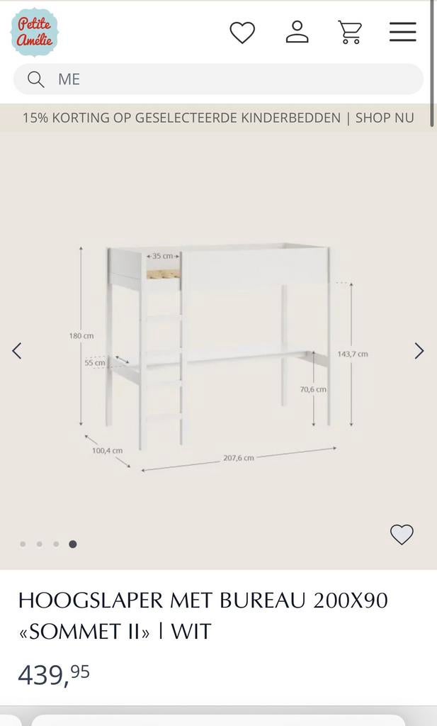 Hoogslaper alleen GRIJS nog beschikbaar, Eenpersoons, Ophalen of Verzenden, Zo goed als nieuw, 90 cm