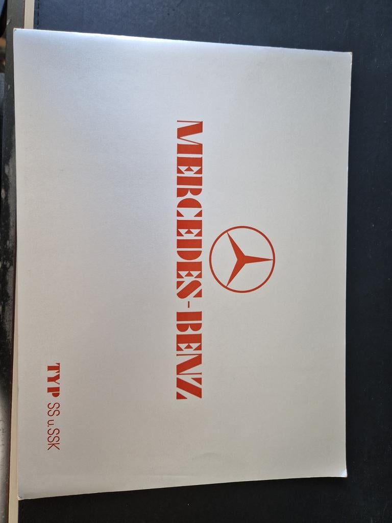 Mercedes SS en SSK brochure 1932 (herdruk 1975), Ophalen of Verzenden, Gelezen, Mercedes