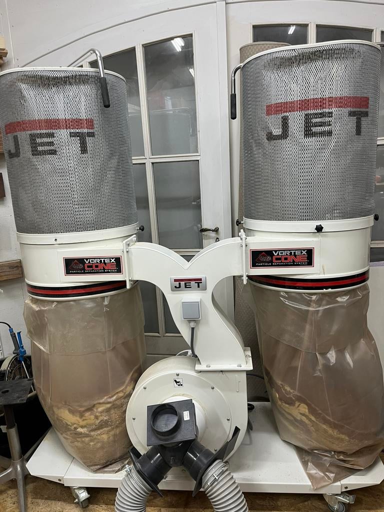 Jet Vortex 400V dubbele afzuiginstallatie, Doe-het-zelf en Verbouw, Ventilatie en Afzuiging, Ophalen, Gebruikt, Afzuiger