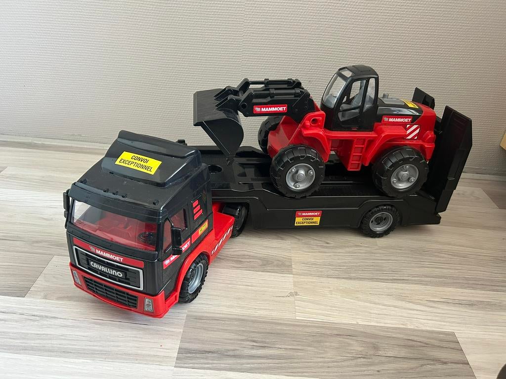 Mammoet Toys Volvo vrachtwagen met oplegger en shovel - 1:16, Ophalen, Zo goed als nieuw