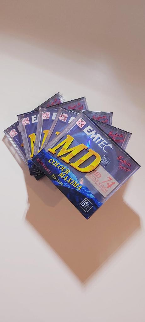 NEW > 5x minidiscs EMTEC 74 Min, Audio, Tv en Foto, Ophalen, Minidisc-recorder