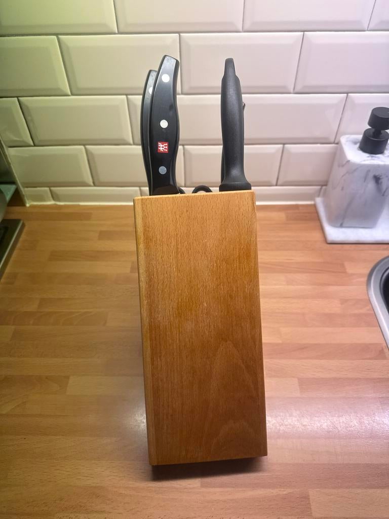 Messenblok met messen van Zwilling 7 delig, Ophalen, Nieuw, Hout, Bestekset