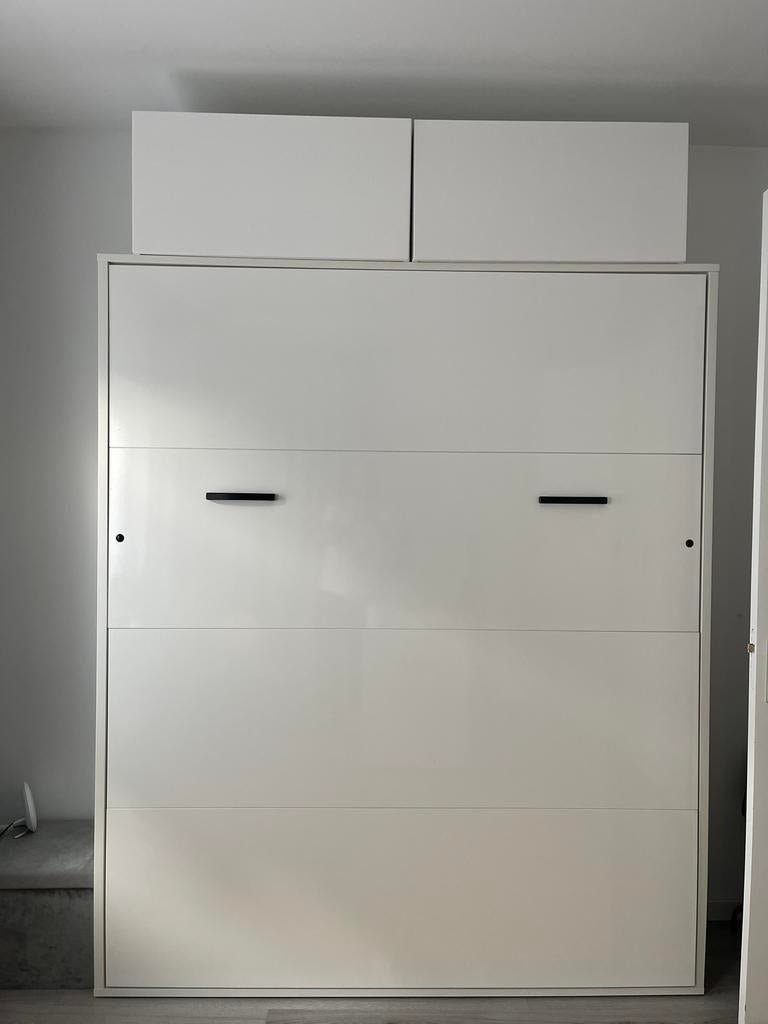 Murphy volwaardig opklapbed 160x200, Ophalen, Overige materialen, Zwart, Tweepersoons