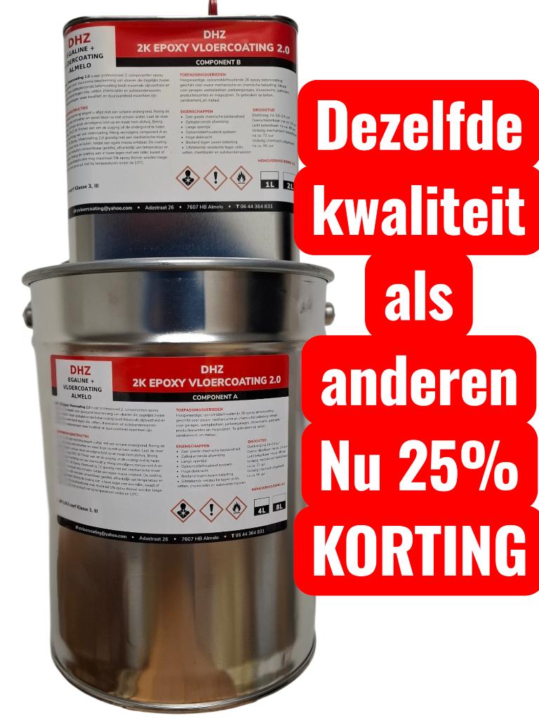 2k Epoxy GARAGEVLOER coating 160m2 - 3 dagen geldig OP=OP, Auto diversen, Autogereedschap, 7671DA, DHZ Vloercoating-Betoncoating