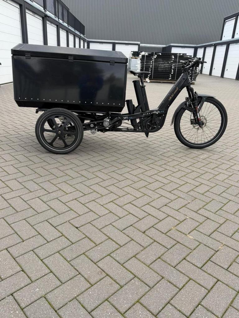 Gleam Escape Elektrische Bakfiets - Zwart, Fietsen en Brommers, Fietsen | Bakfietsen, Goederen, Elektrisch, Zo goed als nieuw