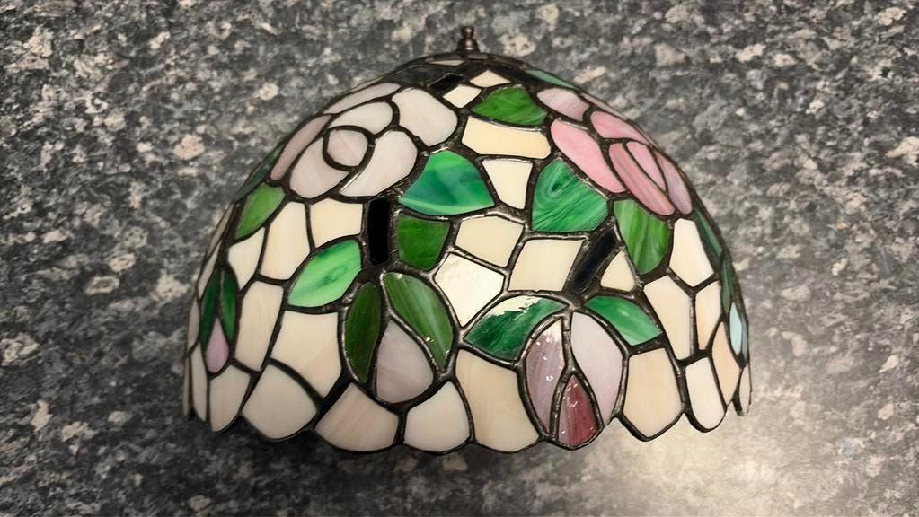 Tiffany (stijl?) lamp, Ophalen of Verzenden, Zo goed als nieuw, Glas