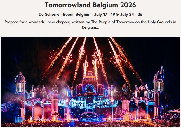 Tomorrowland (België) — vrijdag — Week 1 - 4 tickets, Tickets en Kaartjes, Drie personen of meer