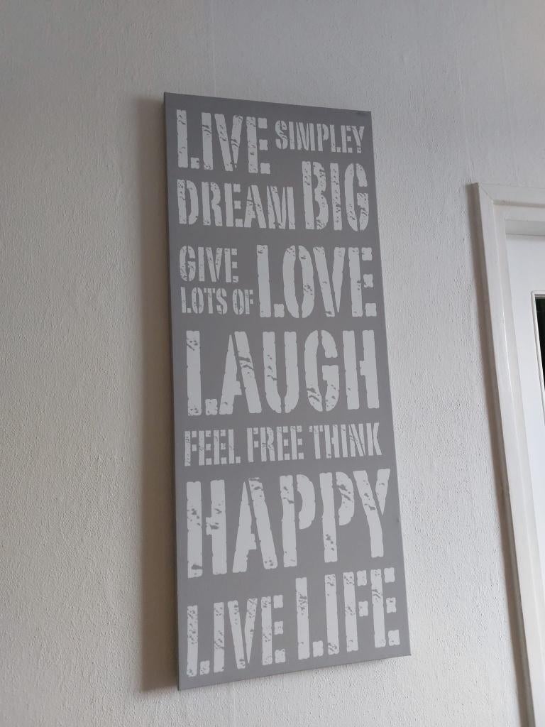 Live Love Laugh Positieve Mindset Poster Wand Decoratie, Ophalen, Minder dan 50 cm, Oorspronkelijke maker, Zo goed als nieuw