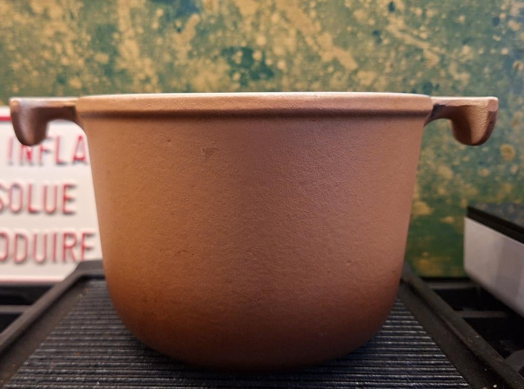 Vintage Le Creuset Enzo Mari sauzen/fonduepan no 3, Huis en Inrichting, Keuken | Potten en Pannen, Gebruikt, Overige typen, Ophalen of Verzenden