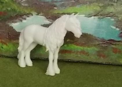 Witte Fries 11 - zo groot als Schleich, Ophalen of Verzenden, Nieuw, Paard, Beeldje of Figuurtje