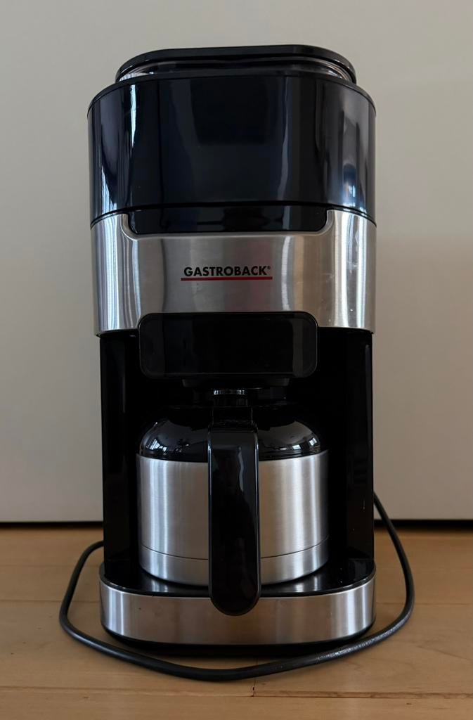 Gastroback 42711S Grind & Brew Pro RVS kan, Witgoed en Apparatuur, Ophalen, Koffiemachine, Koffiebonen, Zo goed als nieuw