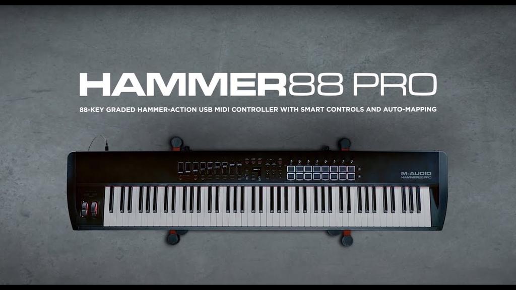 M-Audio Hammer 88 Pro - MIDI-keyboard met 88 gewogen toetsen, Muziek en Instrumenten, Keyboards, Overige merken, 88 toetsen, Ophalen of Verzenden