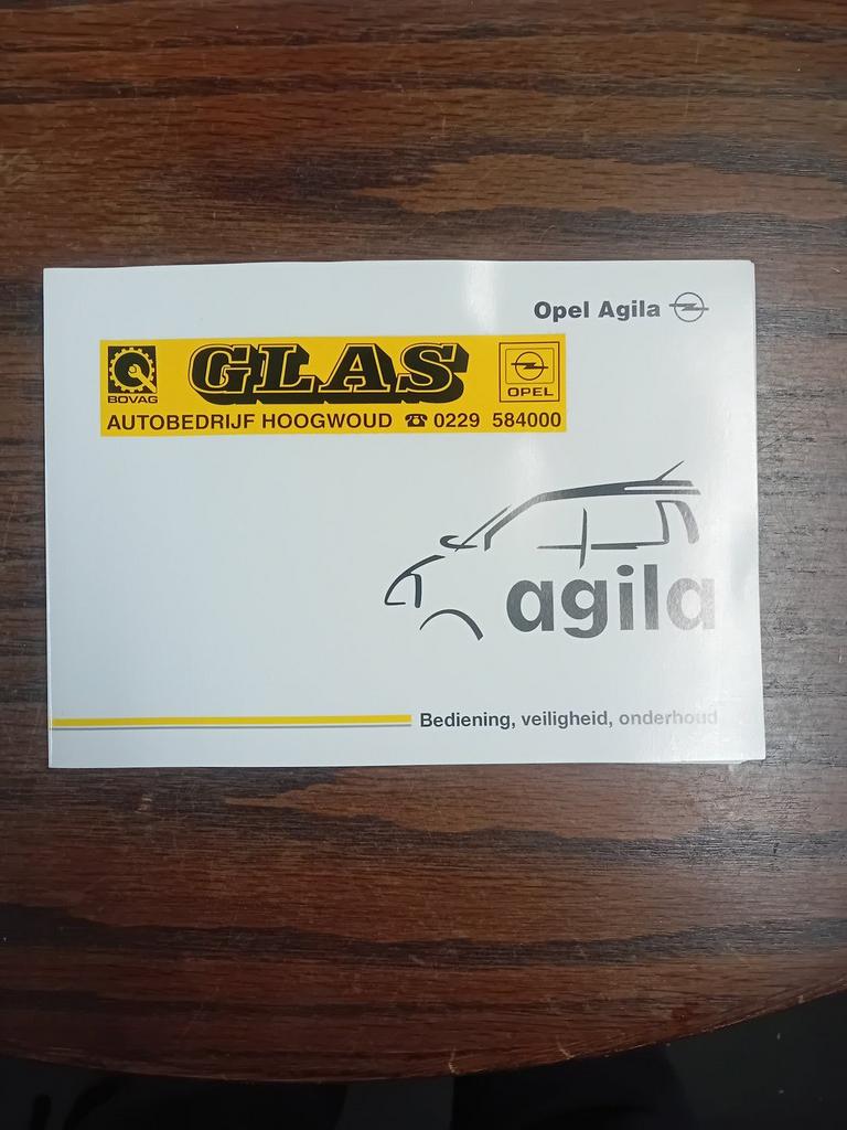 Instructieboekje Opel Agila bj.2002, Ophalen of Verzenden