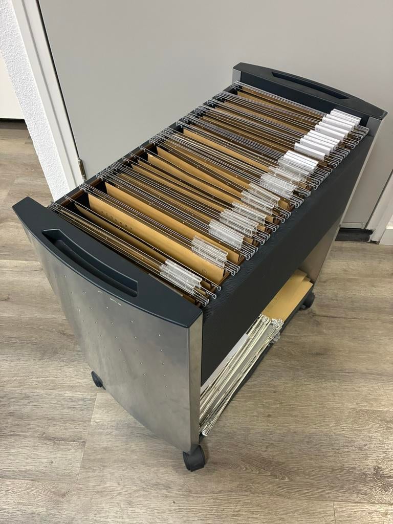 Verrijdbare kast met hangmappen of dossiermappen, Ophalen, Minder dan 50 cm, Gebruikt, Minder dan 100 cm