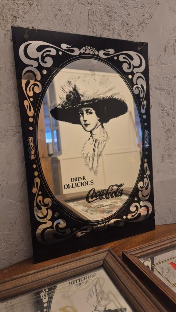 Vintage reclame set Coca-Cola, Ford & Martini, Ophalen, Gebruikt, Reclamebord