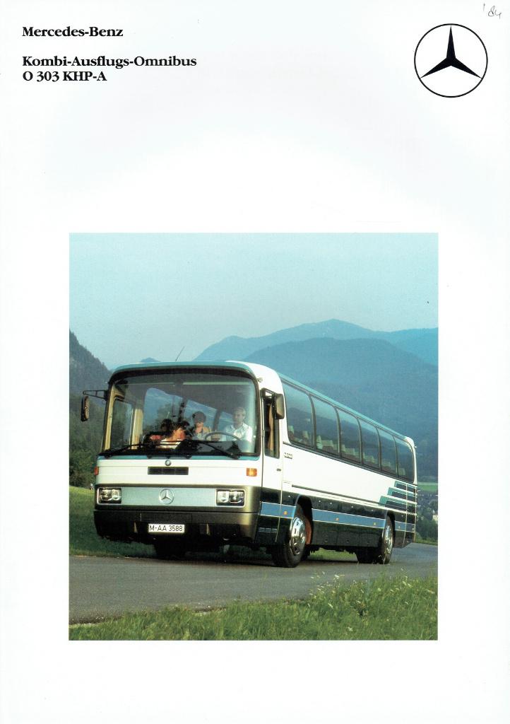 Folder Mercedes-Benz O 303 KHP-A (1983), Verzenden, Gelezen, Mercedes