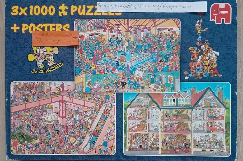 JAN VAN HAASTEREN diverse puzzels, Ophalen, 500 t/m 1500 stukjes, Zo goed als nieuw