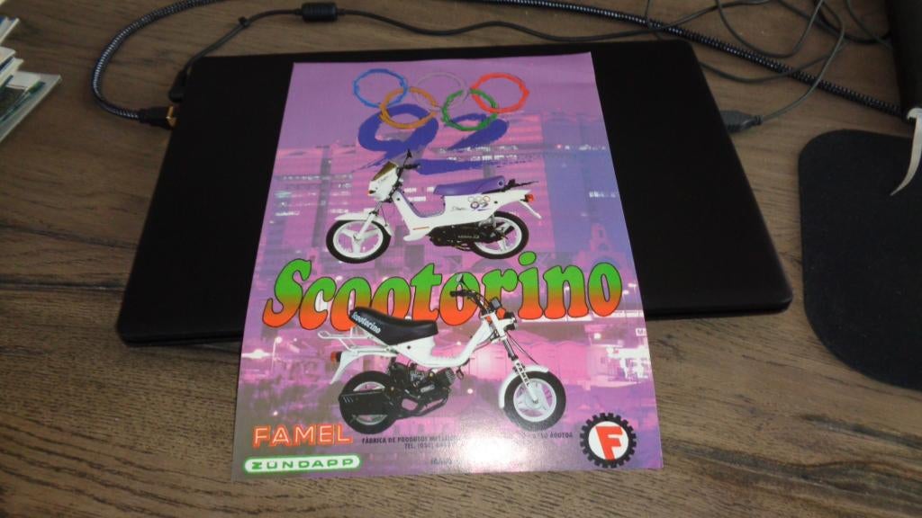 Folder  ZUNDAPP   OLYMPIC 92  ,  SCOOTORINO, Verzenden, Zo goed als nieuw, Overige merken