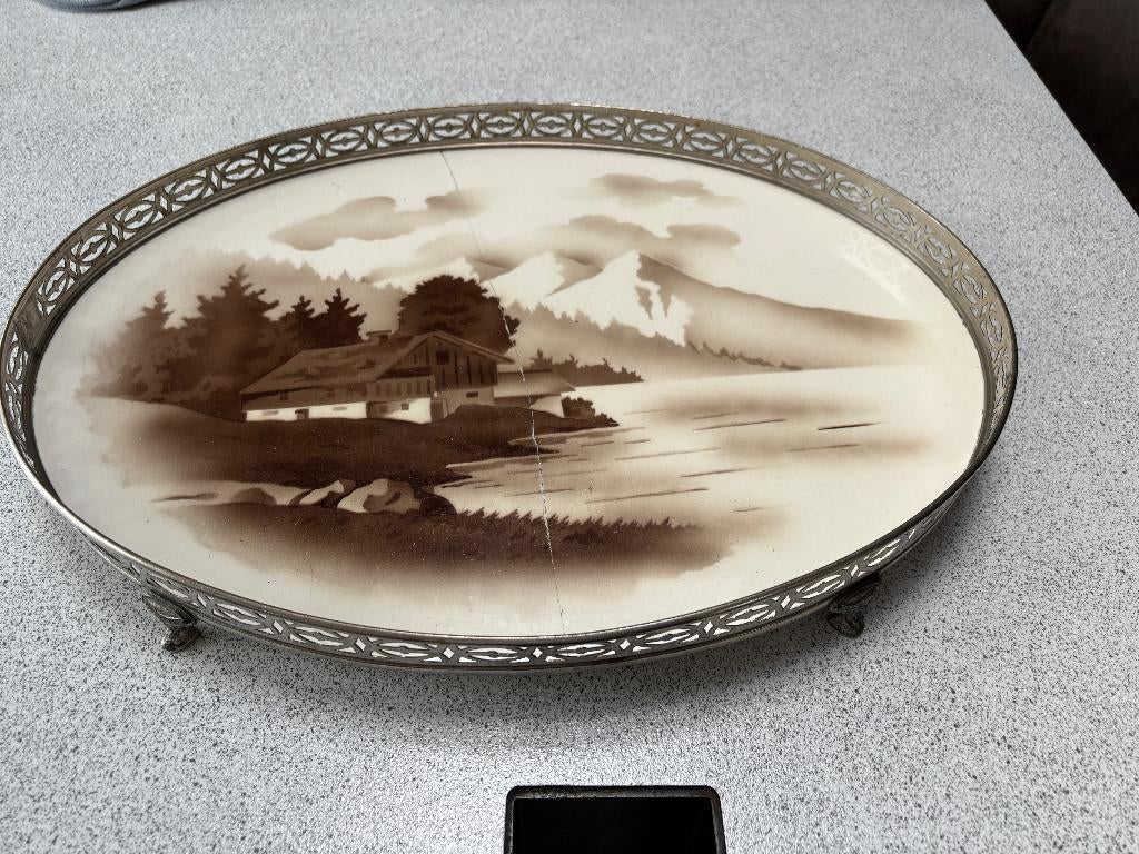 Serveerblad, Antiek en Kunst, Antiek | Porselein, Ophalen of Verzenden