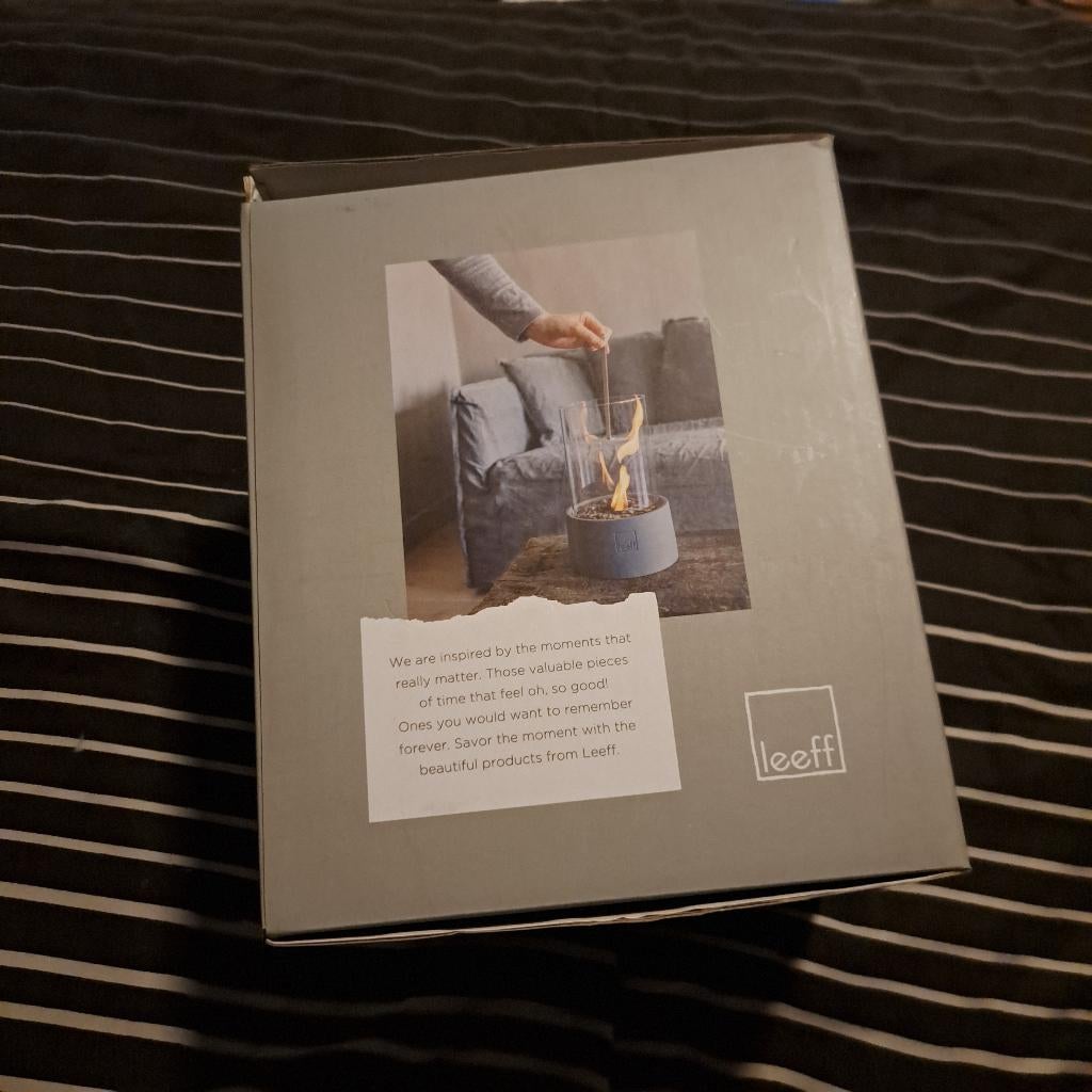 Leeff Stone fire grey, Huis en Inrichting, Haarden, Ophalen of Verzenden, Zo goed als nieuw, Vrijstaande haard, Gashaard