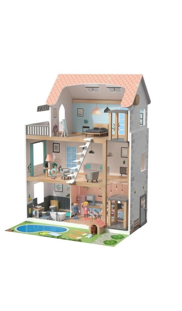 Lupilu houten poppenhuis, Ophalen, Nieuw, Poppenhuis