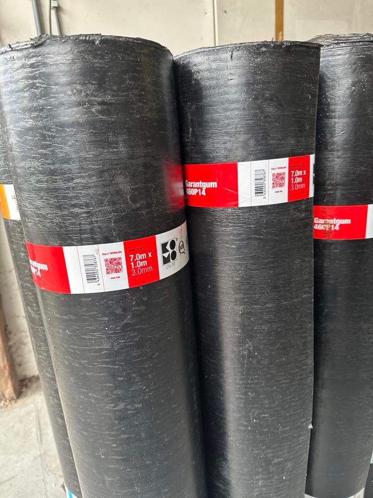 Dakleer Garantgum 460P14 - 3mm APP Koopje 7m2 €30,00pst, Doe-het-zelf en Verbouw, Dakpannen en Dakbedekking, Ophalen, Overige materialen
