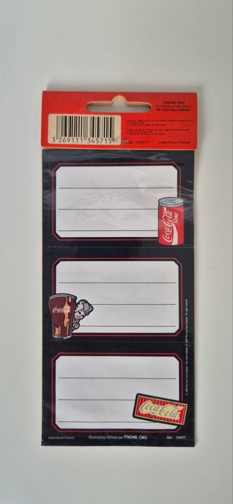 Vintage Coca-Cola sticker set / labels / etiketten / N.O.S., Ophalen of Verzenden, Nieuw, Merk