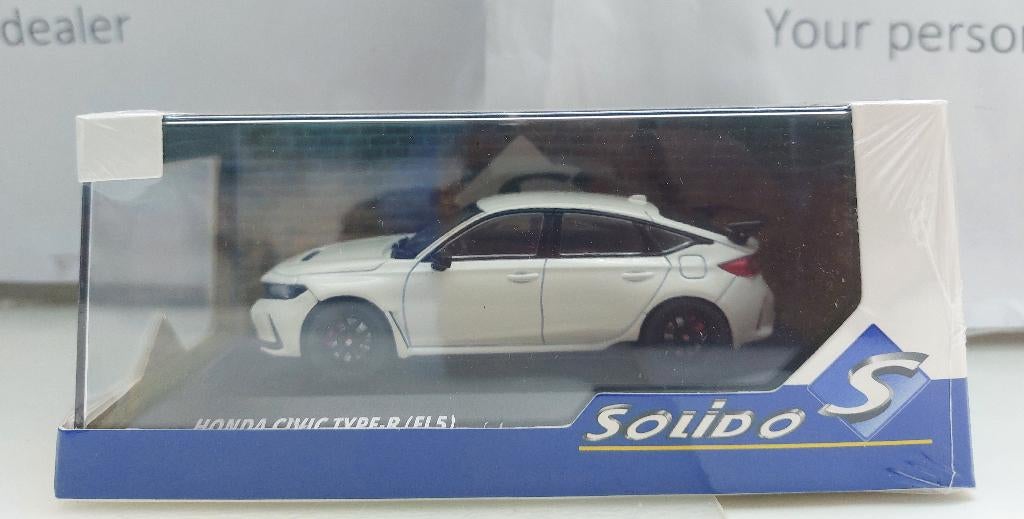 Solido 1:43 Honda Civic Typ R (FL5) 2022 wit nieuw, Hobby en Vrije tijd, Modelauto's | 1:43, Ophalen of Verzenden, Nieuw, Auto
