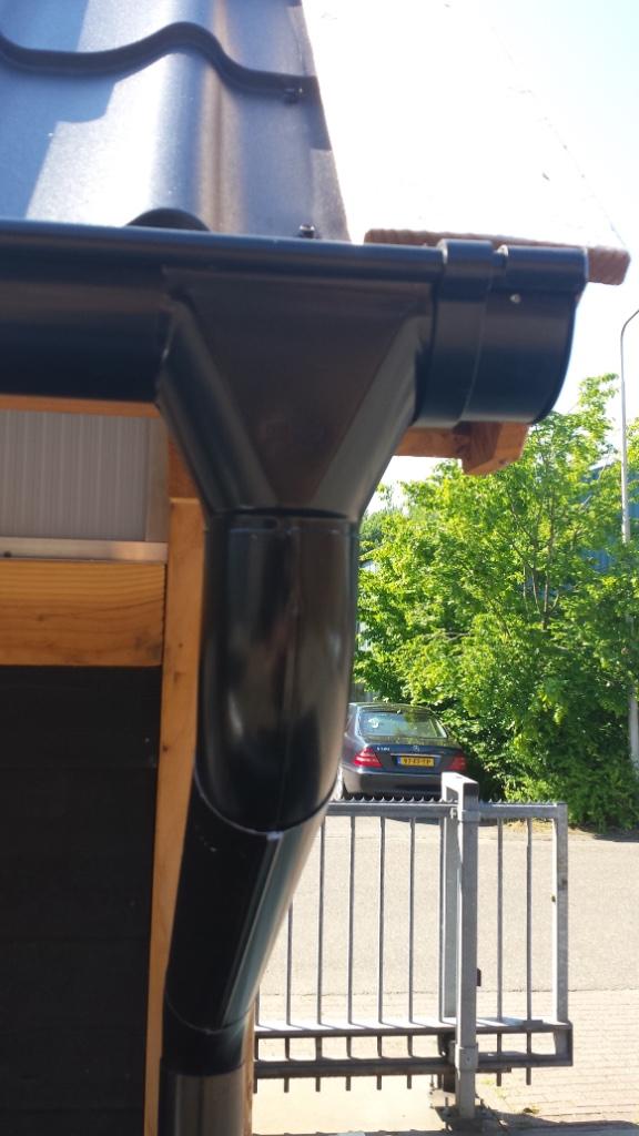 dakgoot staal dakgoten zwart 125 mm en benodigdheden, Ophalen, Nieuw