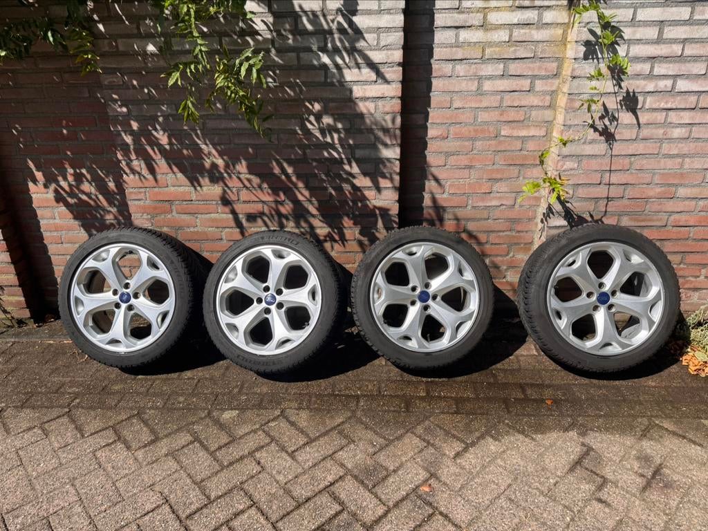 Ford velgen 18 inch met Michelin all-season banden, Ophalen, 18 inch, Gebruikt, Banden en Velgen