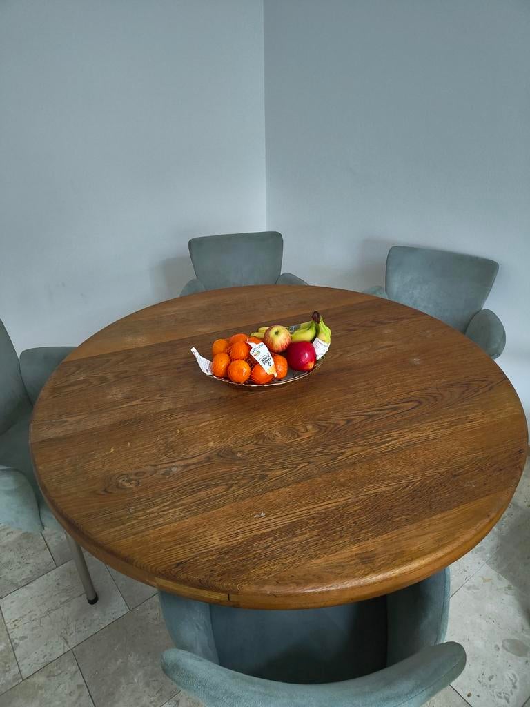 Stevige eettafel, Huis en Inrichting, Tafels | Eettafels, Ophalen, Gebruikt, 50 tot 100 cm, 100 tot 150 cm