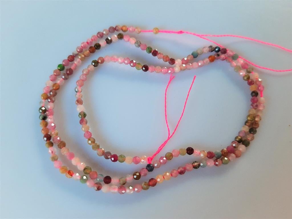 Toermalijn kraal rond facet circa 2.1 mm, Ophalen, Nieuw, Kraal