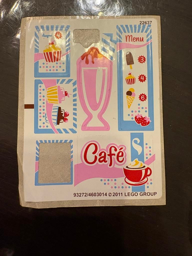 Lego Friends 3061 City Park Cafe - Sticker Set, Ophalen of Verzenden, Zo goed als nieuw