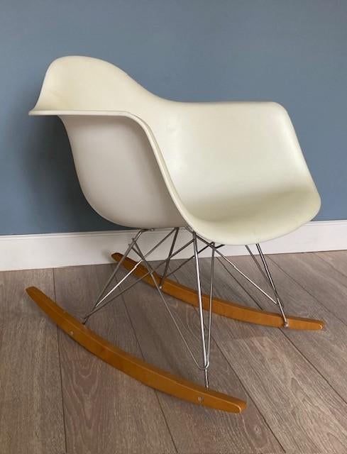 Vitra Eames RAR schommelstoel, Ophalen, Gebruikt, Wit, Eén