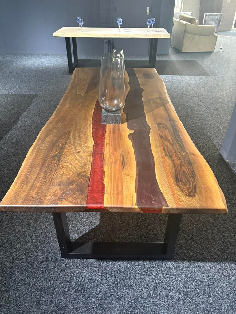 Epoxy tafel Amsterdam, Huis en Inrichting, Tafels | Eettafels, Nieuw, 50 tot 100 cm, 200 cm of meer, Vijf personen of meer, Overige vormen