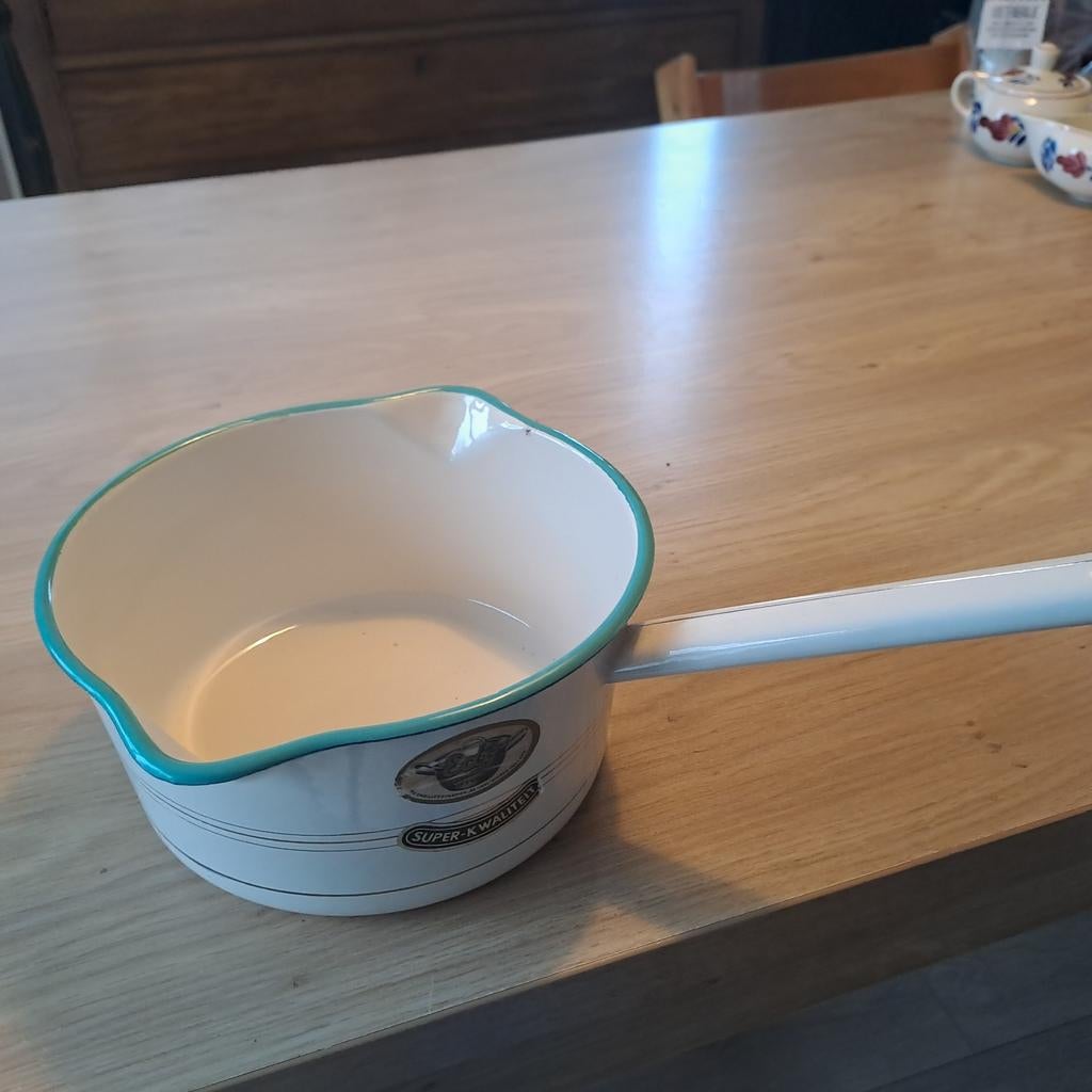 Emaille Steelpan - Uniek Exemplaar - 19 cm, Ophalen of Verzenden