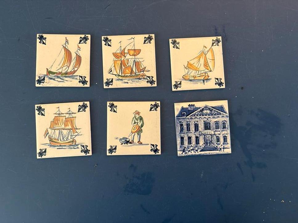 KLM Business Class Tegels - 10 Euro Per Stuk, Antiek en Kunst, Antiek | Wandborden en Tegels, Ophalen of Verzenden