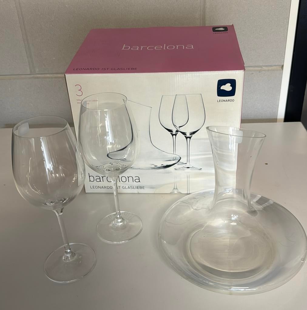 Leonardo karafset, Verzamelen, Glas en Borrelglaasjes, Ophalen, Nieuw