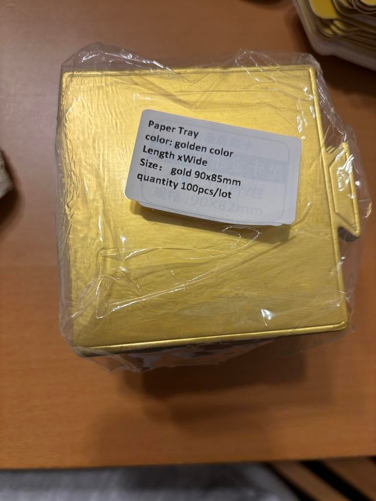 Gouden Gebaksplateautjes - 100 stuks, Ophalen, Nieuw