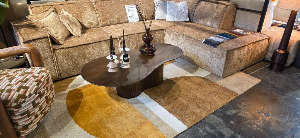 Organische salontafel - mangohout - Bruin Showmodel, Ophalen, 100 tot 150 cm, Bornsestraat 31, Jarameubeloutlet@hotmail.com