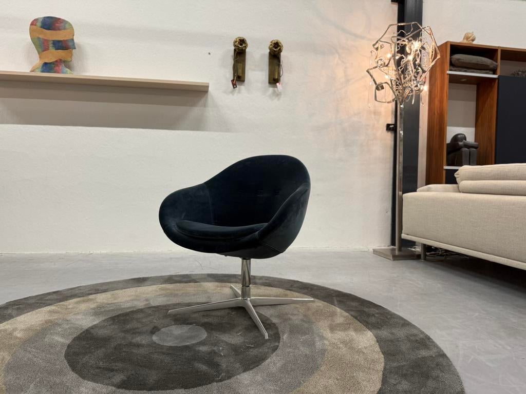 Showmodel Varier Kokon club Draai fauteuil Velour Stoel, Nieuw, 75 tot 100 cm, Varier, Stof