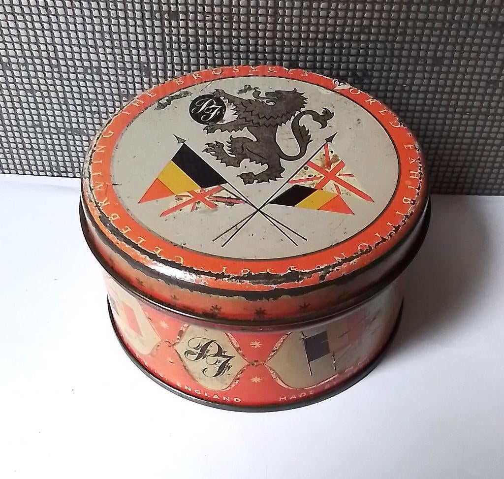 peek, frean &co england brussels world exhibition blik, Verzamelen, Blikken, Ophalen of Verzenden, Gebruikt, Overige