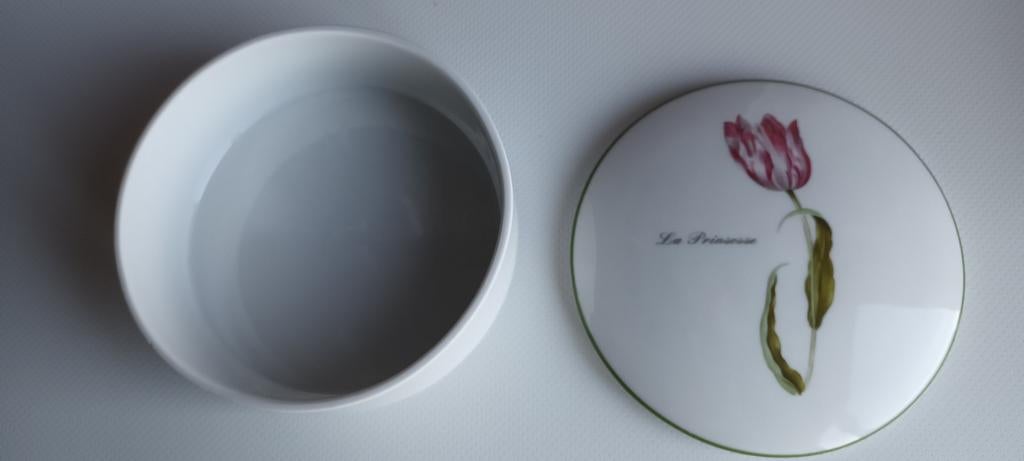 FOLCKE & MELTZER Onderzetters met Houder - 6 Stuks, Porselein of Keramiek, Schaal, Rond, Ophalen of Verzenden